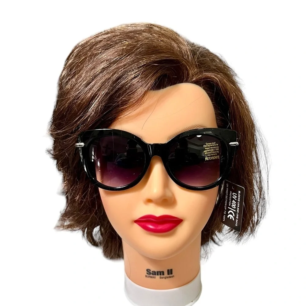 Cat’s Eye Fashion Sunglasses Black UVA/UVB Protection New